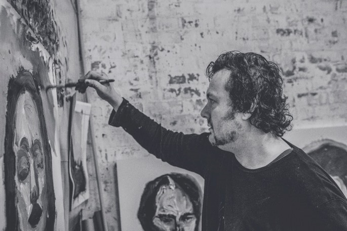 Steve Salo painting, photograph by Joshua Maxwell de Hoog